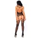 Leg Avenue Strappy Rose Lace Bodystocking UK 8 - 14