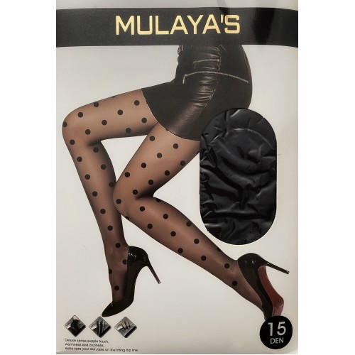 Супер секси чорапогащник на точки Mulaya s 8160