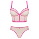 Бельо OBSESSIVE - NUDELIA TWO PIECES SET - PINK S/M