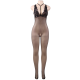 QUEEN LINGERIE FISHNET SHEER OPEN CROTH BODYSTOCKING S-L