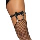 LEG AVENUE LIGUERO ALTO DE CUERO VEGANO TALLA �NICA - NEGRO