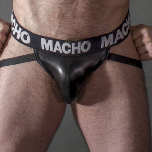 MACHO - MX25NC JOCK BLACK LEATHER L