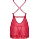Бельо OBSESSIVE - LACELOVE BABYDOLL & THONG RED M/L