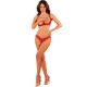 Бельо OBSESSIVE - LACELOVE CUPLESS TWO PIECES SET RED M/L