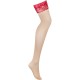 Бельо OBSESSIVE - LACELOVE STOCKINGS RED XL/XXL