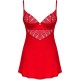 Бельо OBSESSIVE - INGRIDIA CHEMISE & THONG RED M/L