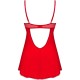 Бельо OBSESSIVE - INGRIDIA CHEMISE & THONG RED M/L