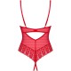 Бельо OBSESSIVE - INGRIDIA CROTCHLESS TEDDY RED M/L