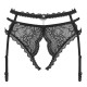 Бельо OBSESSIVE - PEARLOVE GARTER BELT BLACK XS/S