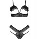 PASSION - DOLLY SET TWO PIECES BLACK S/M