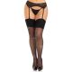 Бельо LEG AVENUE - SPANDEX STOCKINGS WITH DIAMONDS BLACK