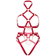 Бельо LEG AVENUE - HEART BODY HARNESS RED S