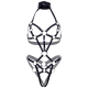 Бельо LEG AVENUE - PATENT LEATHER BODY HARNESS BLACK S