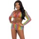 Бельо LEG AVENUE - THREE PIECE SET MULTICOLOR