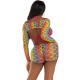 Бельо LEG AVENUE - THREE PIECE SET MULTICOLOR