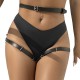 Бельо SUBBLIME - LEATHER WAIST AND LEG HARNESS BLACK ONE SIZE