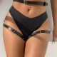 Бельо SUBBLIME - LEATHER WAIST AND LEG HARNESS BLACK ONE SIZE