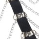 Бельо SUBBLIME - CHEST HARNESS LEATHER CHAINS BLACK ONE SIZE