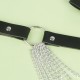 Бельо SUBBLIME - LEATHER CHAINBELT BLACK ONE SIZE