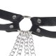 Бельо SUBBLIME - LEATHER RING CHAINBELT BLACK ONE SIZE