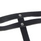 Бельо SUBBLIME - LEATHER RING CHAINBELT BLACK ONE SIZE