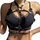 Бельо SUBBLIME - LEATHER RING CHEST HARNESS BLACK ONE SIZE