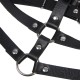 Бельо SUBBLIME - LEATHER RING CHEST HARNESS BLACK ONE SIZE