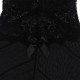 Бельо SUBBLIME - BABYDOLL TULLE FABRIC WITH LACE AND FLOWER DETAIL BLACK S/M