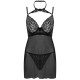 Бельо LIVCO CORSETTI FASHION - BINELLA SET BABYDOLL + THONG BLACK