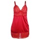 Бельо SUBBLIME - SATIN BABYDOLL WITH LACE RED S/M