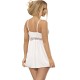 Бельо SUBBLIME - BABYDOLL V NECKLINE WITH BOW DETAIL WHITE S/M