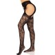 Чорапи LEG AVENUE - LACE GARTER STOCKINGS BLACK