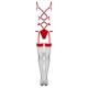 Бельо LIVCO CORSETTI FASHION - THIARA LC 20213 SET BODY + STOCKINGS RED S/M