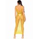 Рокля LEG AVENUE - LONG NET DRESS YELLOW ONE SIZE