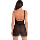 Бельо LIVCO CORSETTI FASHION - KROLINA LC 90734 CHEMISE + THONG BLACK S/M