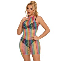 Боди SUBBLIME - 952341 RAINBOW FISHNET BODYSTOCKING ONE SIZE