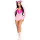 Костюм LEG AVENUE - TEDDY BEAR VELVET BODYSUIT PINK S