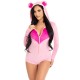 Костюм LEG AVENUE - TEDDY BEAR VELVET BODYSUIT PINK S