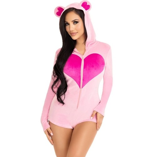 Костюм LEG AVENUE - TEDDY BEAR VELVET BODYSUIT PINK M