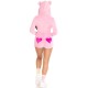 Костюм LEG AVENUE - TEDDY BEAR VELVET BODYSUIT PINK M