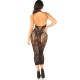 Бельо LEG AVENUE - SEAMLESS FITTED LONG DRESS BLACK ONE SIZE