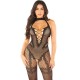 Боди LEG AVENUE - MESH BODYSTOCKING CROTCHLESS BLACK ONE SIZE