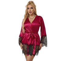 Бельо SUBBLIME - 953812 ELEGANT LACE PAJAMAS + THONG RED S/M