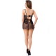 Бельо LIVCO CORSETTI FASHION - CIELO LC 20211 CHEMISE + THONG BLACK S/M