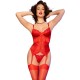 Бельо CHILIROSE - CR 4845 CORSET AND STOCKINGS RED M