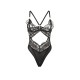 Бельо SUBBLIME - 955229 TRANSPARENT BODYSUIT WITH HOLLOW LACE BLACK L/XL
