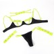 Бельо SUBBLIME - 955274 BRA SET WITH NECKLACE AND LEG DETAILS FLUORESCENT GREEN S/M