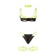 Бельо SUBBLIME - 955274 BRA SET WITH NECKLACE AND LEG DETAILS FLUORESCENT GREEN S/M