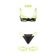 Бельо SUBBLIME - 955274 BRA SET WITH NECKLACE AND LEG DETAILS FLUORESCENT GREEN S/M