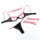 Бельо SUBBLIME - 955304 BRA SET WITH NECKLACE AND LEG DETAILS FLUORESCENT PINK L/XL